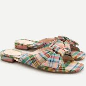 J crew Abbie plaid flats size 7